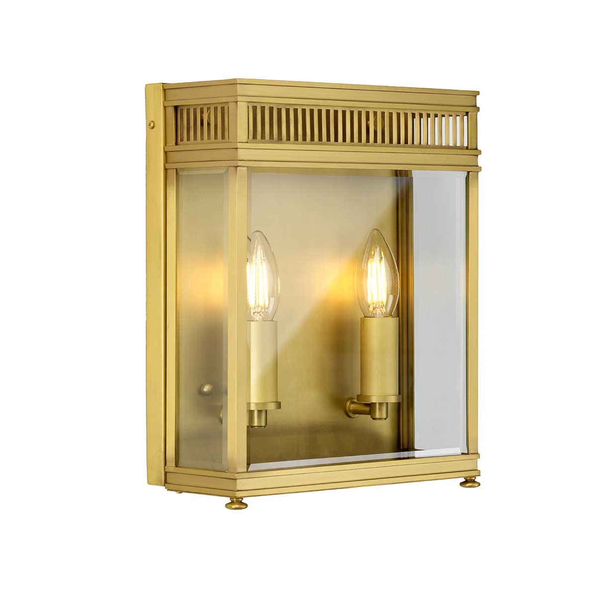Elstead Lighting Outdoor Wall Light from the Holborn range. Holborn 2 Light Medium Half Lantern Product Code = HL7-M-BB