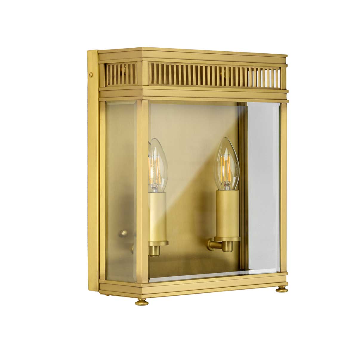 Elstead Lighting Outdoor Wall Light from the Holborn range. Holborn 2 Light Medium Half Lantern Product Code = HL7-M-BB