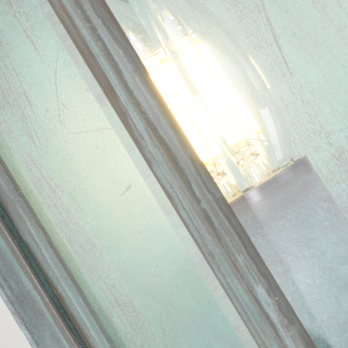Elstead Lighting Outdoor Wall Light from the Holborn range. Holborn 2 Light Medium Half Lantern Product Code = HL7-M-VDG