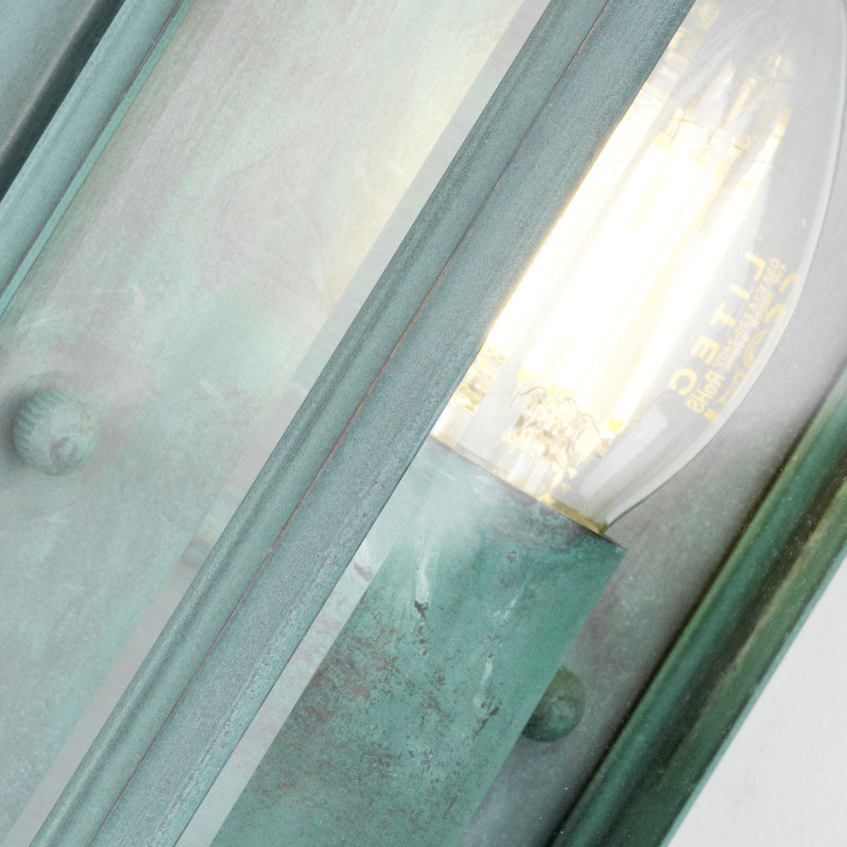 Elstead Lighting Outdoor Wall Light from the Holborn range. Holborn 1 Light Small Half Lantern Product Code = HL7-S-VDG