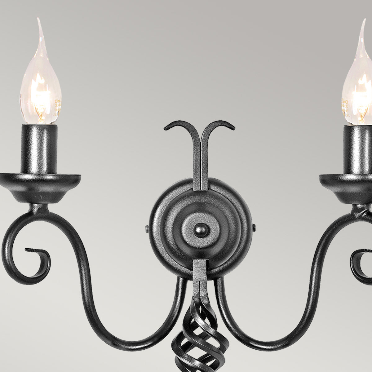 Elstead Lighting Harlech 2 Light Wall Light - Black HR2A-BLACK