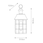 Elstead Lighting Outdoor Wall Light from the Hyde Park range. Hyde Park 1 Light Wall Lantern – SKU HYDE-PARK-BR