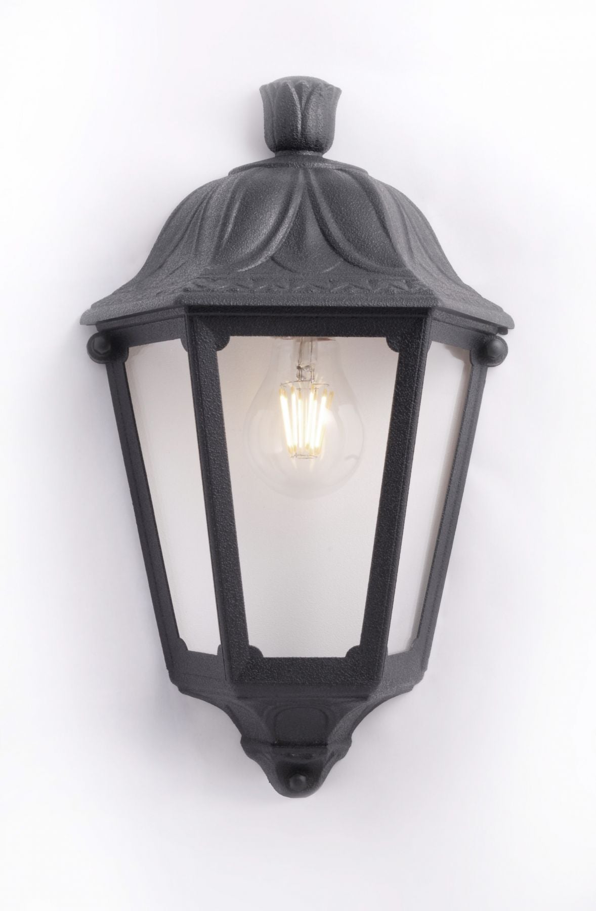 Magnalux Iesse  Black Clear E27 Half Wall Light Part Number - IESSE