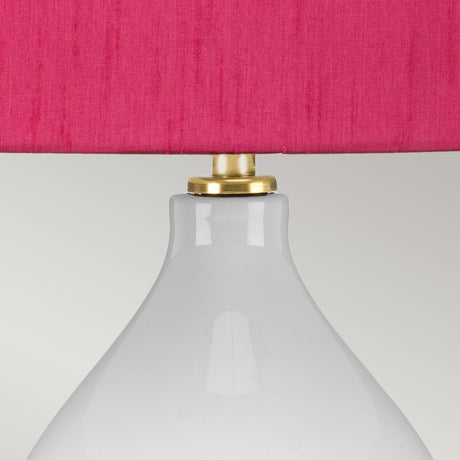 Elstead Lighting Table Lamp from the ISLA range. Isla 1 Light Table Light Product Code = ISLA-AB-TL-CRANBERRY