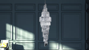 Magnalux ISLA 24 Light 2200mm Crystal Chrome Ceiling Light Part Number - ISL24CH