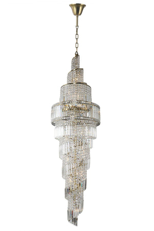 Magnalux ISLA 24 Light 2200mm Crystal Antique Brass Part Number - ISL24AB