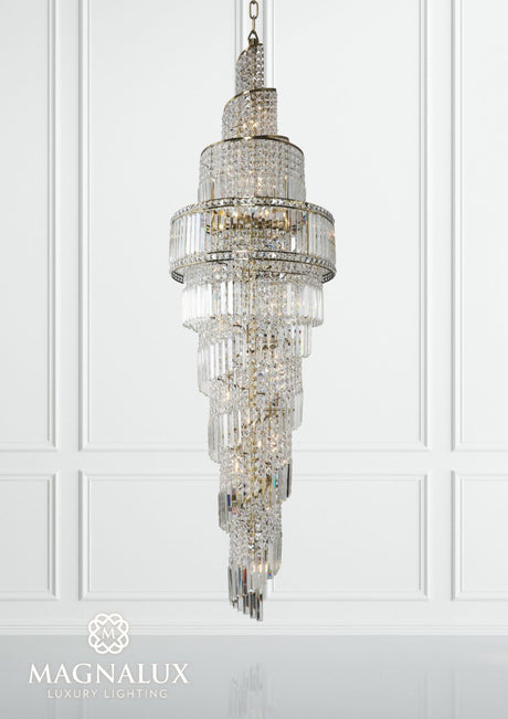 Magnalux ISLA 24 Light 2200mm Crystal Antique Brass Part Number - ISL24AB
