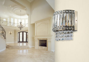 Magnalux ISLA 3 Light Wall Light Antique Brass with Crystal Part Number - ISL03ABWL