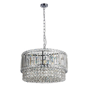 Magnalux ISLA 6 Light Polished Chrome with Crystal Pendant Part Number - ISL06CH