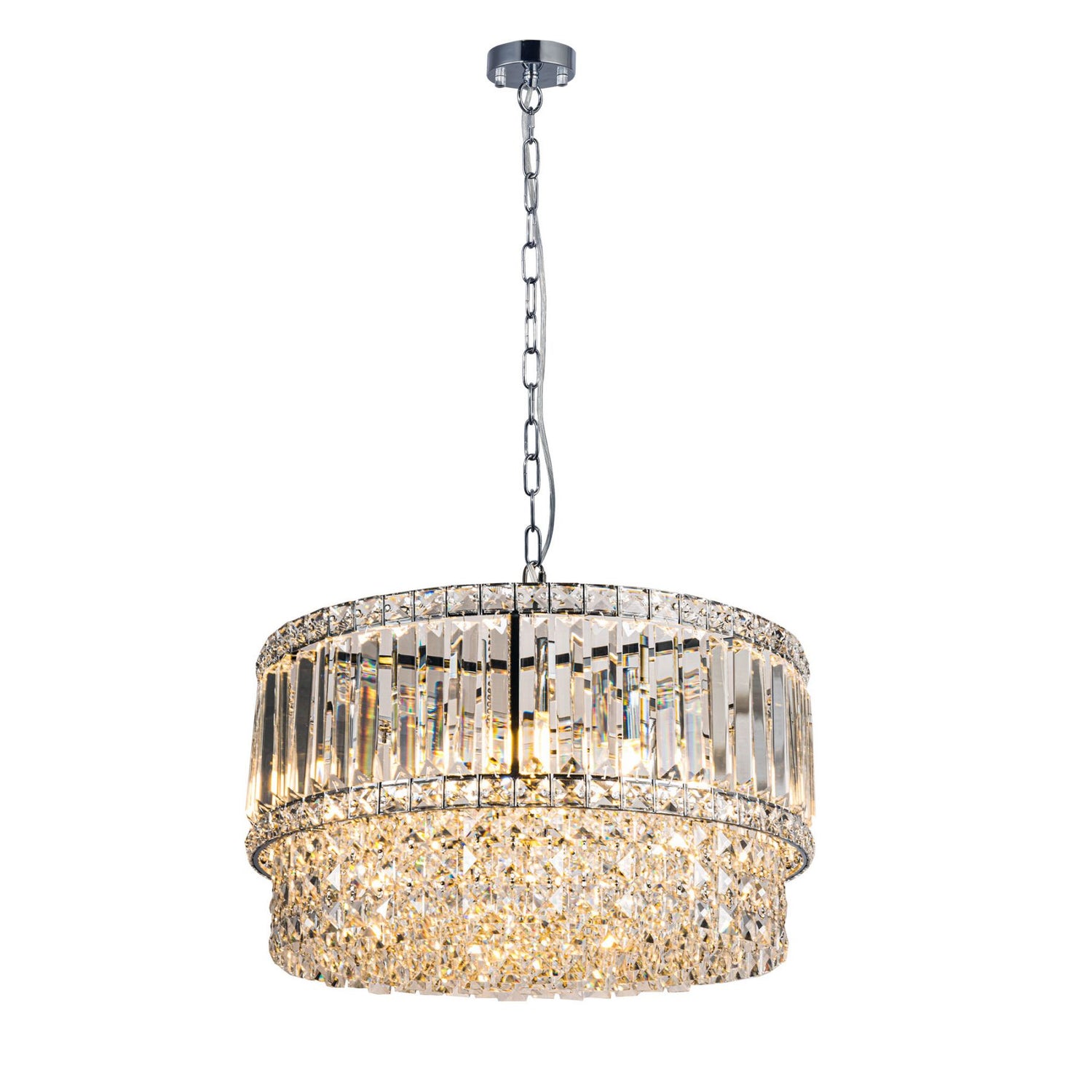 Magnalux ISLA 6 Light Polished Chrome with Crystal Pendant Part Number - ISL06CH
