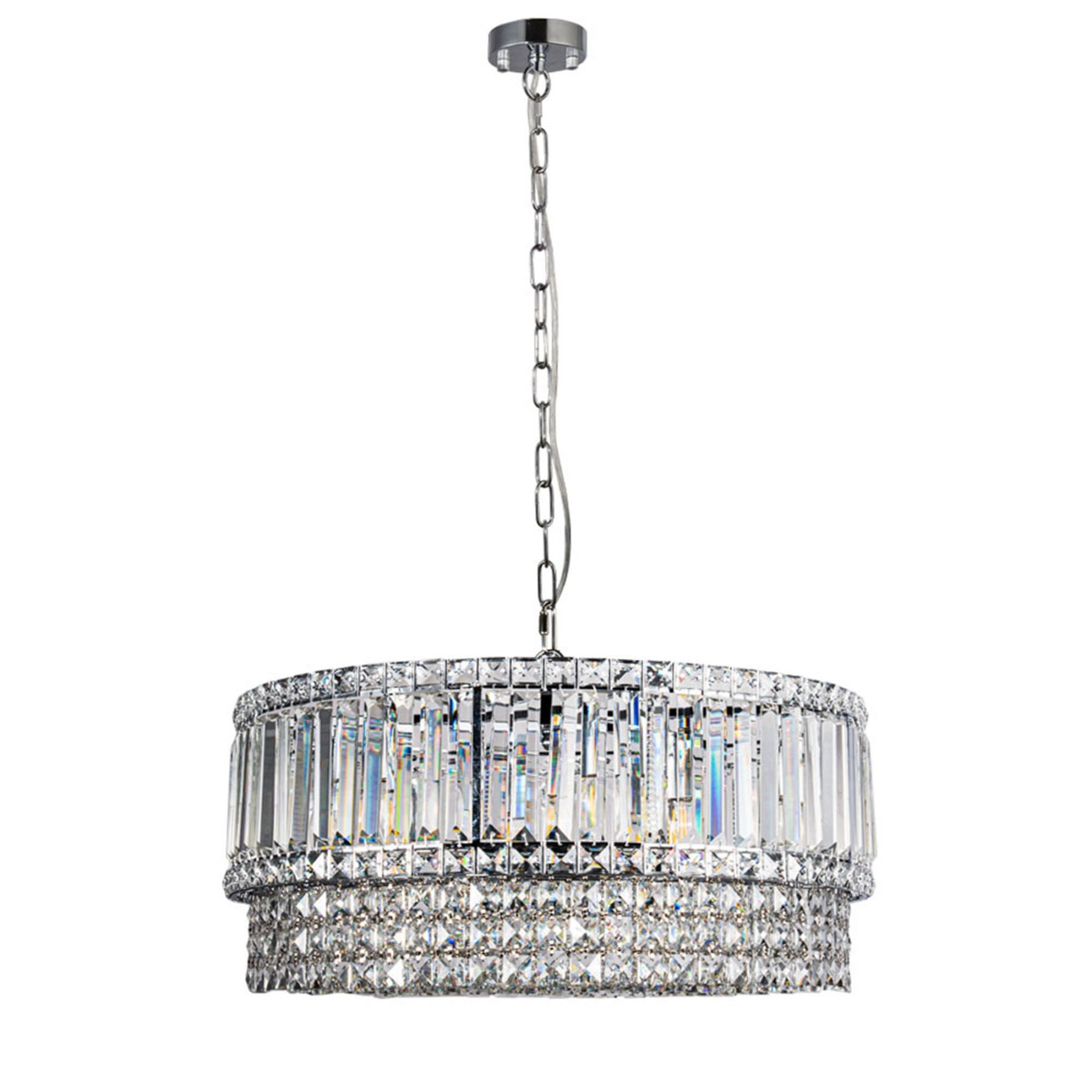 Magnalux ISLA 9 Light Polished Chrome with Crystal Pendant Part Number - ISL09CH