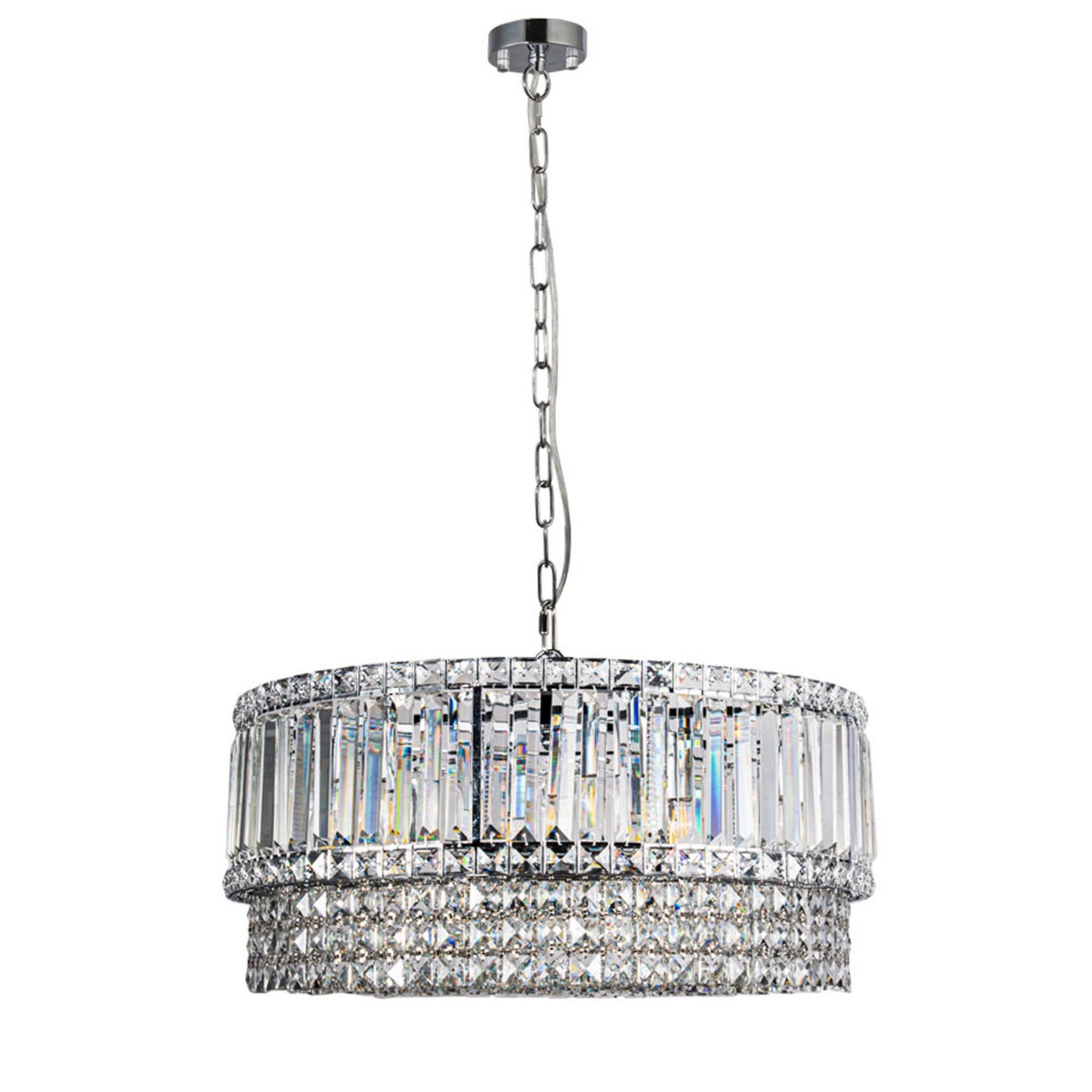 Magnalux ISLA 9 Light Polished Chrome with Crystal Pendant Part Number - ISL09CH