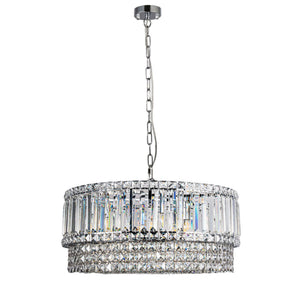 Magnalux ISLA 9 Light Polished Chrome with Crystal Pendant Part Number - ISL09CH