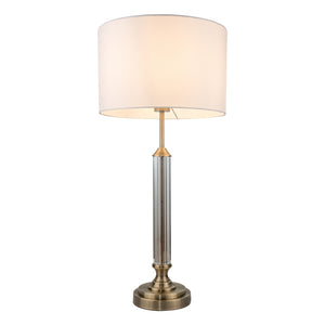 Magnalux Julie Crystal Antique Brass Table Lamp Part Number - JUL01ABTL