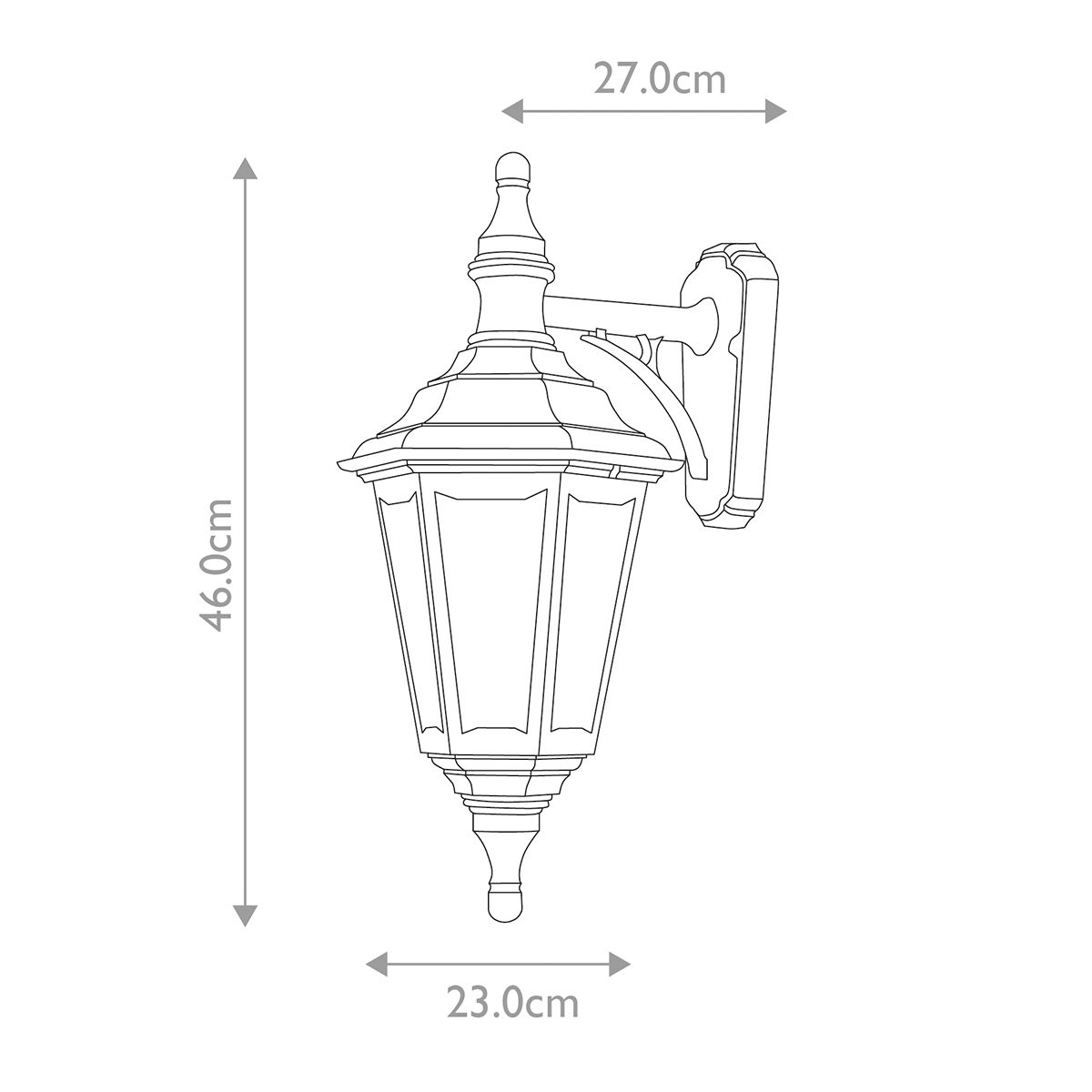 Elstead Lighting Kinsale 1 Light Wall Lantern – SKU KINSALE-WALL
