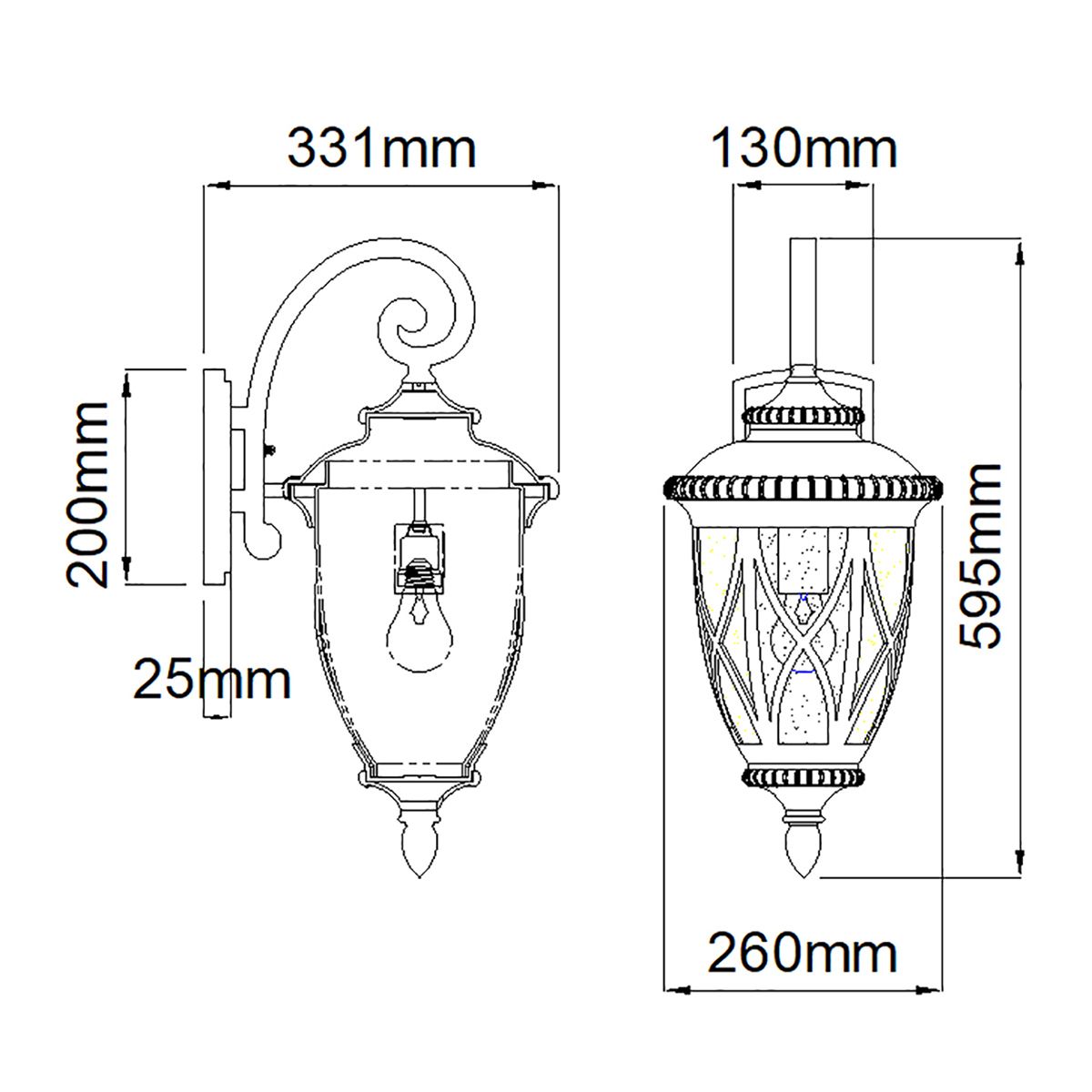 Kichler Outdoor Wall Light from the Admirals Cove range. Admirals Cove 1 Light Large Wall Lantern – SKU KL-ADMIRALS-COVE-L