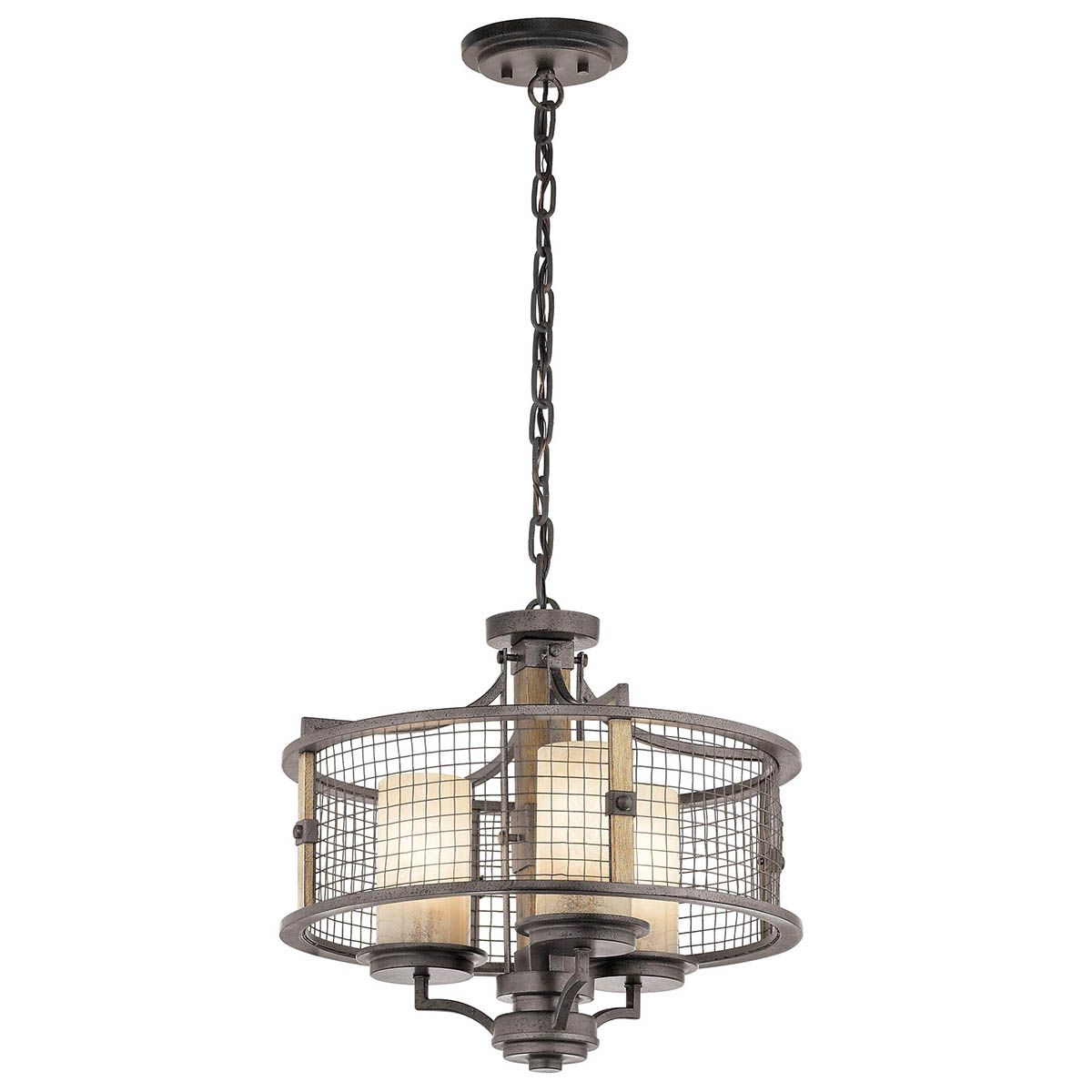 Kichler Chandelier from the Ahrendale range. Ahrendale 3 Light Duo-Mount Chandelier – SKU KL-AHRENDALE3