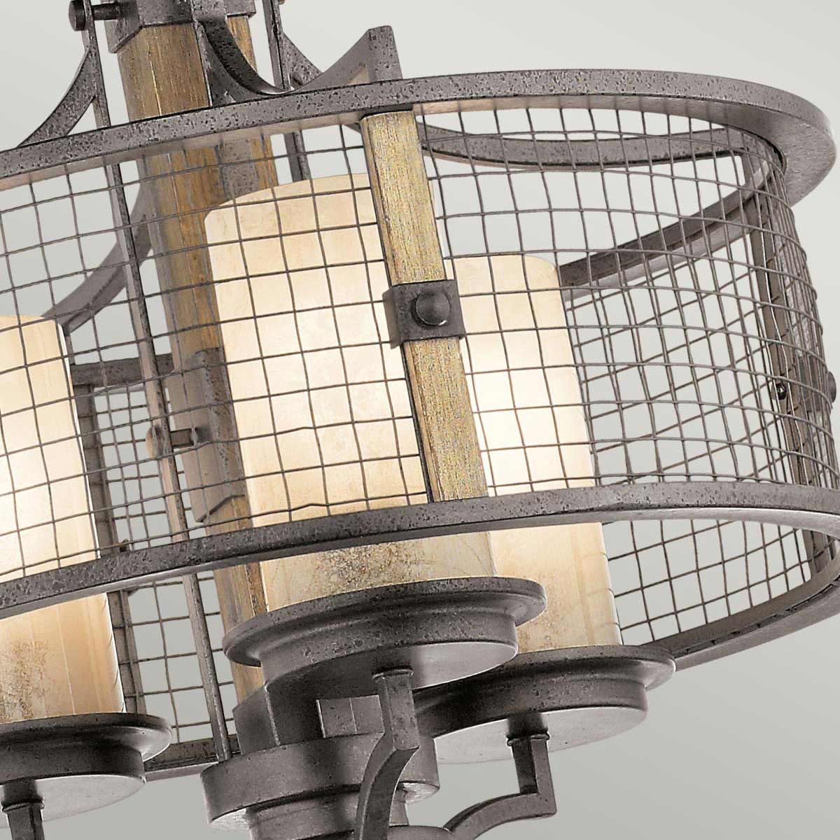 Kichler Chandelier from the Ahrendale range. Ahrendale 3 Light Duo-Mount Chandelier – SKU KL-AHRENDALE3