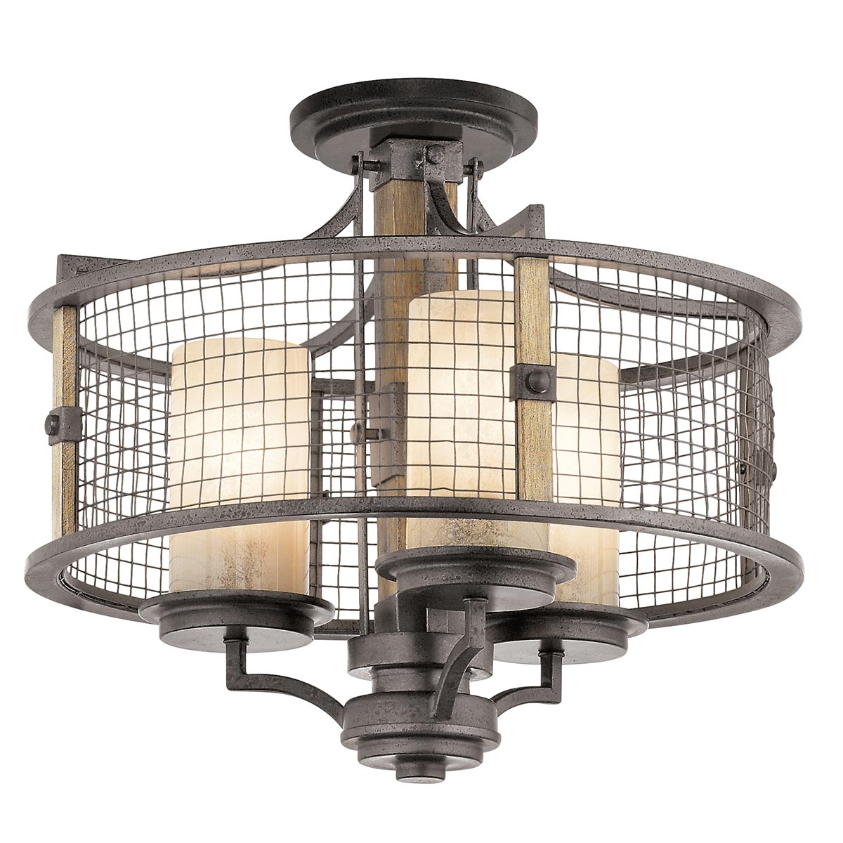 Kichler Chandelier from the Ahrendale range. Ahrendale 3 Light Duo-Mount Chandelier Product Code = KL-AHRENDALE3