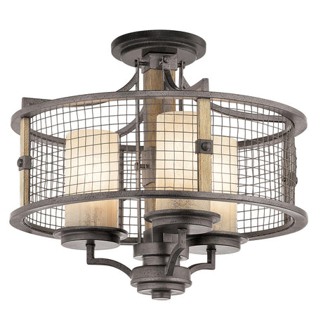 Kichler Chandelier from the Ahrendale range. Ahrendale 3 Light Duo-Mount Chandelier Product Code = KL-AHRENDALE3