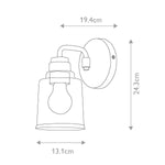Kichler Wall Light from the Aivian range. Aivian 1 Light Wall Light – SKU KL-AIVIAN1-WBR