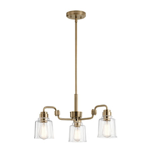 Kichler Chandelier from the Aivian range. Aivian 3 Light Chandelier Product Code = KL-AIVIAN3-WBR