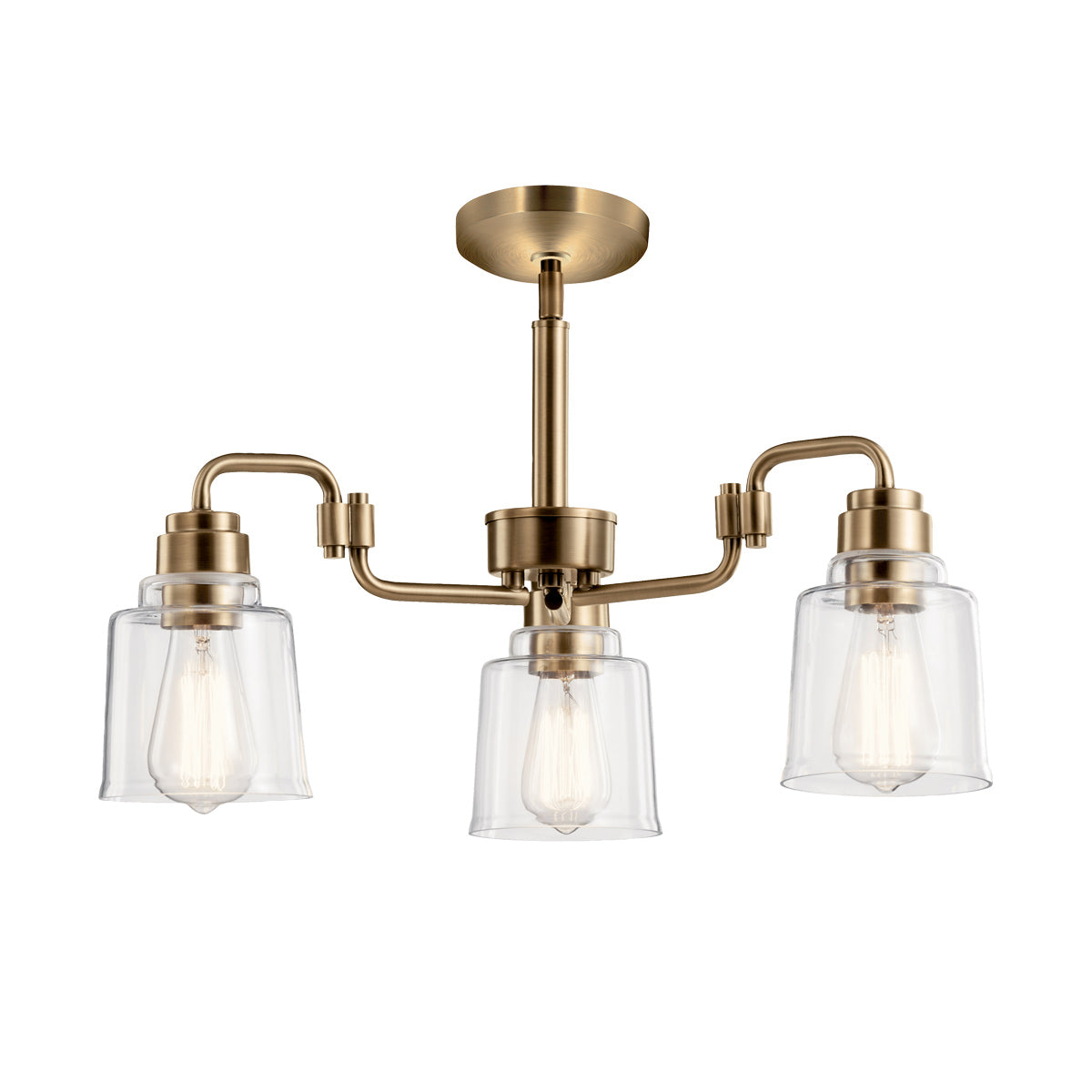 Kichler Chandelier from the Aivian range. Aivian 3 Light Chandelier Product Code = KL-AIVIAN3-WBR