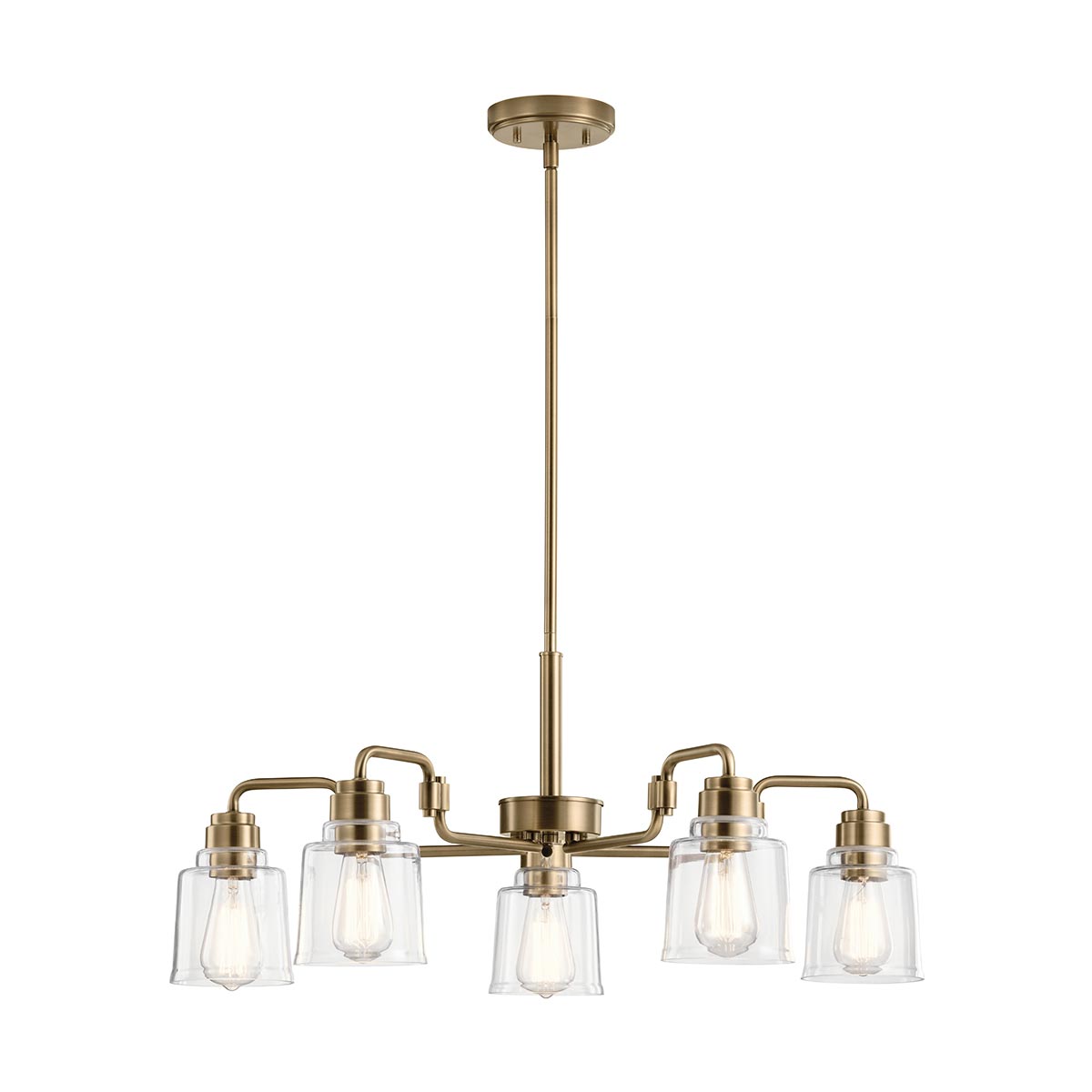 Kichler Chandelier from the Aivian range. Aivian 5 Light Chandelier Product Code = KL-AIVIAN5-WBR