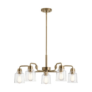 Kichler Chandelier from the Aivian range. Aivian 5 Light Chandelier Product Code = KL-AIVIAN5-WBR