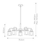Kichler Chandelier from the Aivian range. Aivian 5 Light Chandelier – SKU KL-AIVIAN5-WBR