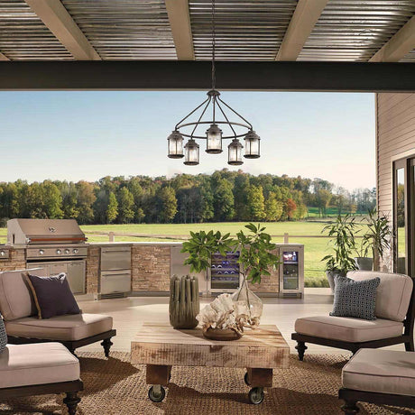 Kichler Chandelier from the Ashland Bay range. Ashland Bay 5 Light Outdoor Chandelier  Product Code = KL-ASHLANDBAY-5P