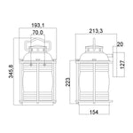 Kichler Outdoor Wall Light from the Ashland Bay range. Ashland Bay 1 Light Medium Wall Lantern – SKU KL-ASHLANDBAY2-M-BU