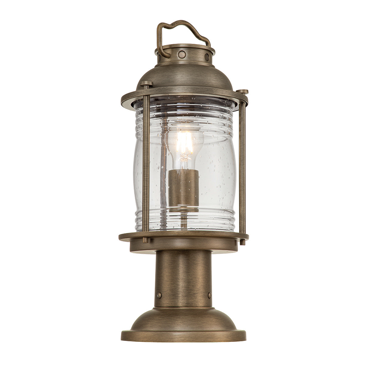 Kichler Pedestal Lantern from the Ashland Bay range. Ashland Bay 1 Light Medium Pedestal Lantern Product Code = KL-ASHLANDBAY3-M-BU