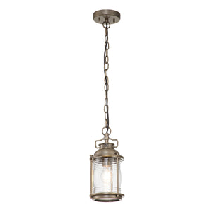 Kichler Outdoor Hanging from the Ashland Bay range. Ashland Bay 1 Light Small Chain Lantern Product Code = KL-ASHLANDBAY8-S-BU