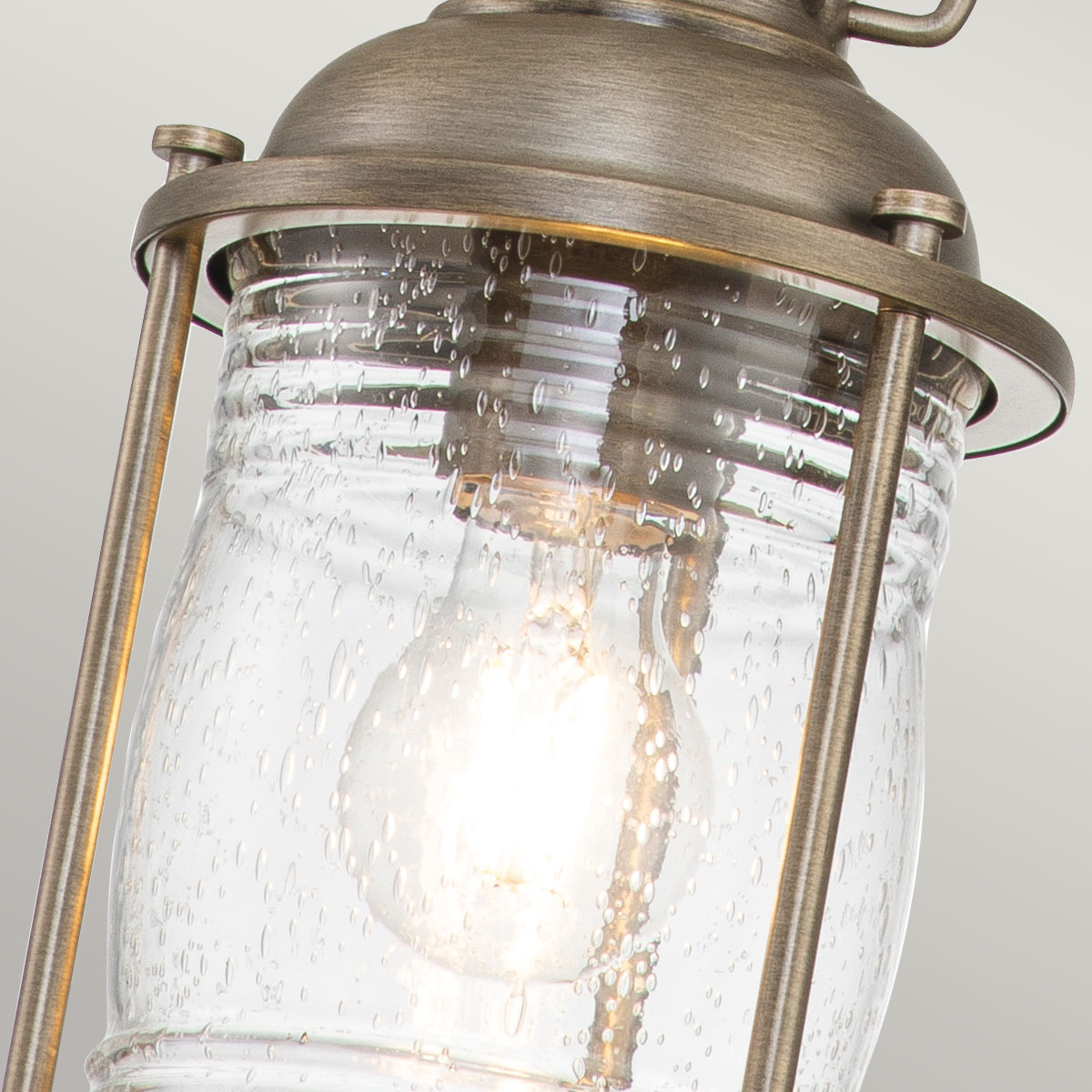 Kichler Outdoor Hanging from the Ashland Bay range. Ashland Bay 1 Light Small Chain Lantern Product Code = KL-ASHLANDBAY8-S-BU