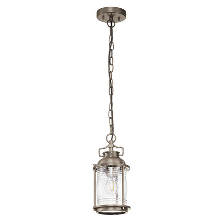 Kichler Outdoor Hanging from the Ashland Bay range. Ashland Bay 1 Light Small Chain Lantern Product Code = KL-ASHLANDBAY8-S-BU