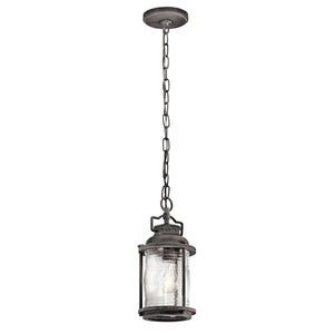 Kichler Outdoor Hanging from the Ashland Bay range. Ashland Bay 1 Light Small Chain Lantern Product Code = KL-ASHLANDBAY8-S