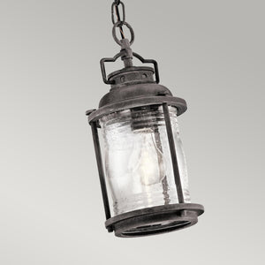 Kichler Outdoor Hanging from the Ashland Bay range. Ashland Bay 1 Light Small Chain Lantern Product Code = KL-ASHLANDBAY8-S