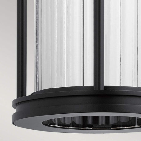 Kichler Outdoor Wall Light from the Barras range. Barras 1 Light Medium Wall Lantern Product Code = KL-BARRAS2-M-BK