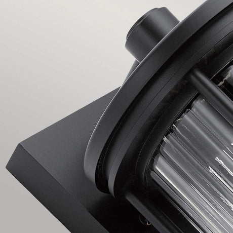 Kichler Outdoor Wall Light from the Barras range. Barras 1 Light Medium Wall Lantern Product Code = KL-BARRAS2-M-BK