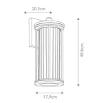Kichler Outdoor Wall Light from the Barras range. Barras 1 Light Medium Wall Lantern – SKU KL-BARRAS2-M-BK