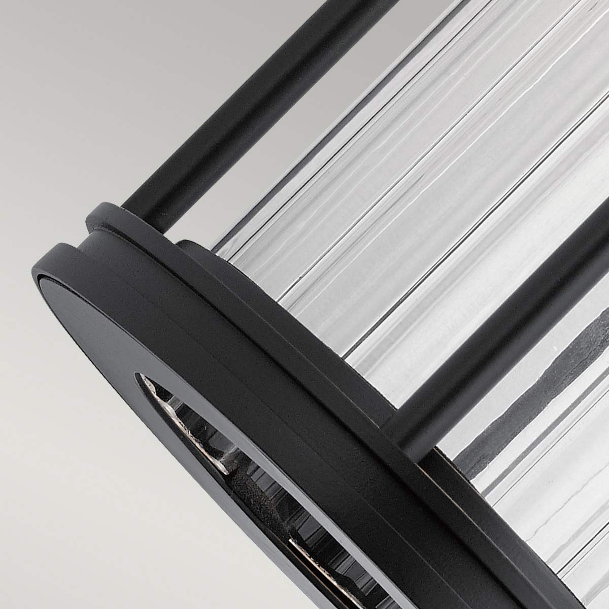 Kichler Outdoor Wall Light from the Barras range. Barras 1 Light Small Wall Lantern Product Code = KL-BARRAS2-S-BK