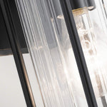 Kichler Outdoor Wall Light from the Barras range. Barras 1 Light Small Wall Lantern Product Code = KL-BARRAS2-S-BK