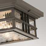 Kichler Ceiling Flush from the Beacon Square range. Beacon Square 2 Light Flush  Product Code = KL-BEACON-SQUARE-F-OZ