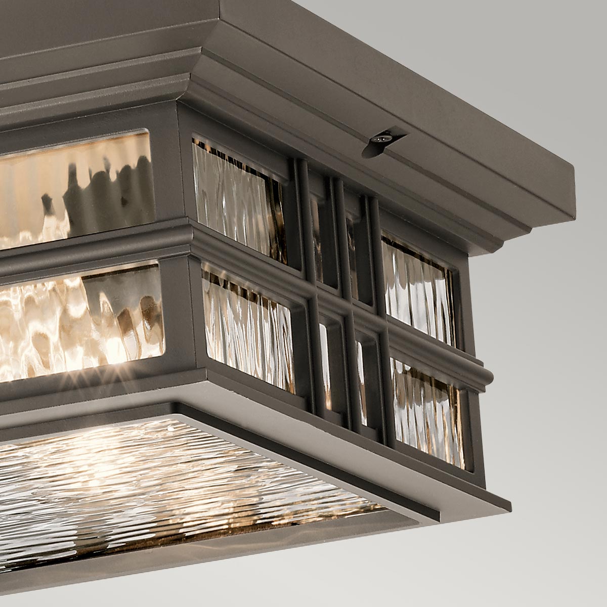 Kichler Ceiling Flush from the Beacon Square range. Beacon Square 2 Light Flush  Product Code = KL-BEACON-SQUARE-F-OZ