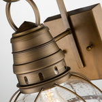 Kichler Outdoor Wall Light from the Bridge Point range. Bridgepoint 1 Light Medium Wall Lantern Product Code = KL-BRIDGEPOINT-M-NBR