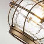 Kichler Outdoor Wall Light from the Bridge Point range. Bridgepoint 1 Light Small Wall Lantern Product Code = KL-BRIDGEPOINT-S-NBR