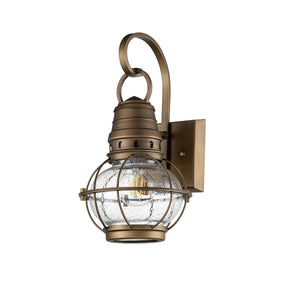 Kichler Outdoor Wall Light from the Bridge Point range. Bridgepoint 1 Light Small Wall Lantern Product Code = KL-BRIDGEPOINT-S-NBR