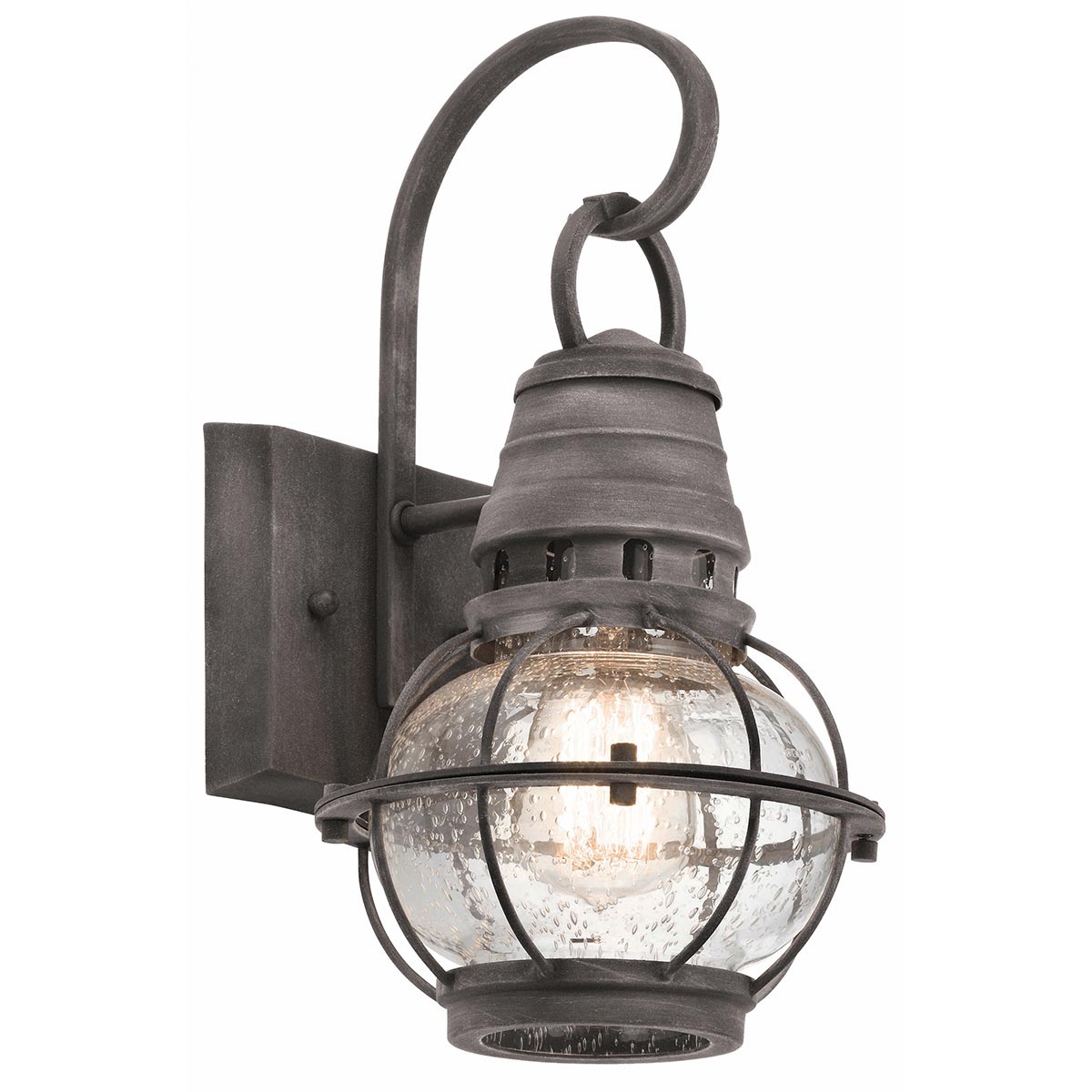 Kichler Outdoor Wall Light from the Bridge Point range. Bridgepoint 1 Light Small Wall Lantern Product Code = KL-BRIDGEPOINT-S