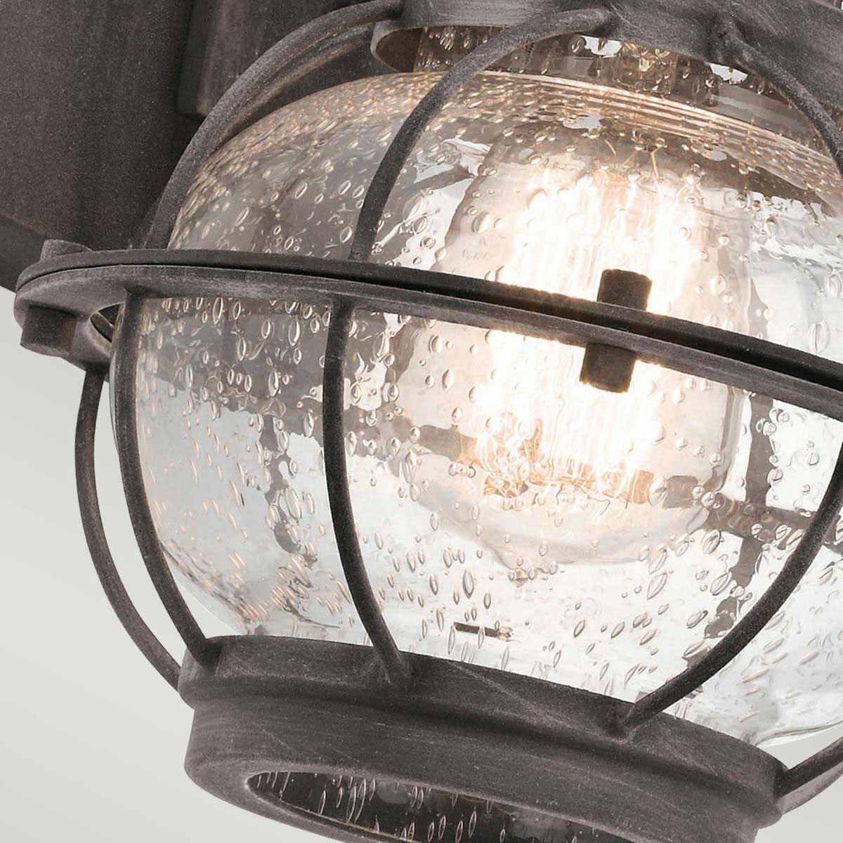 Kichler Outdoor Wall Light from the Bridge Point range. Bridgepoint 1 Light Small Wall Lantern Product Code = KL-BRIDGEPOINT-S
